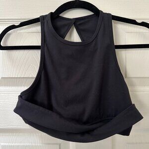 HALARA Criss Cross High Neck Black Sports Bra